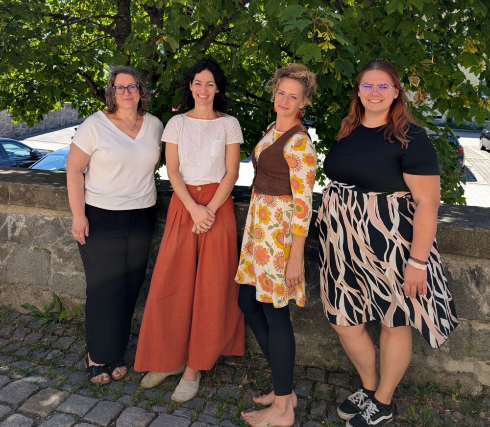 von links Annett Heunemann, Andrea Hentschel, Mia Engel neue Geschäftsführerin vom KJR Deggendorf und Petra Kohlhofer